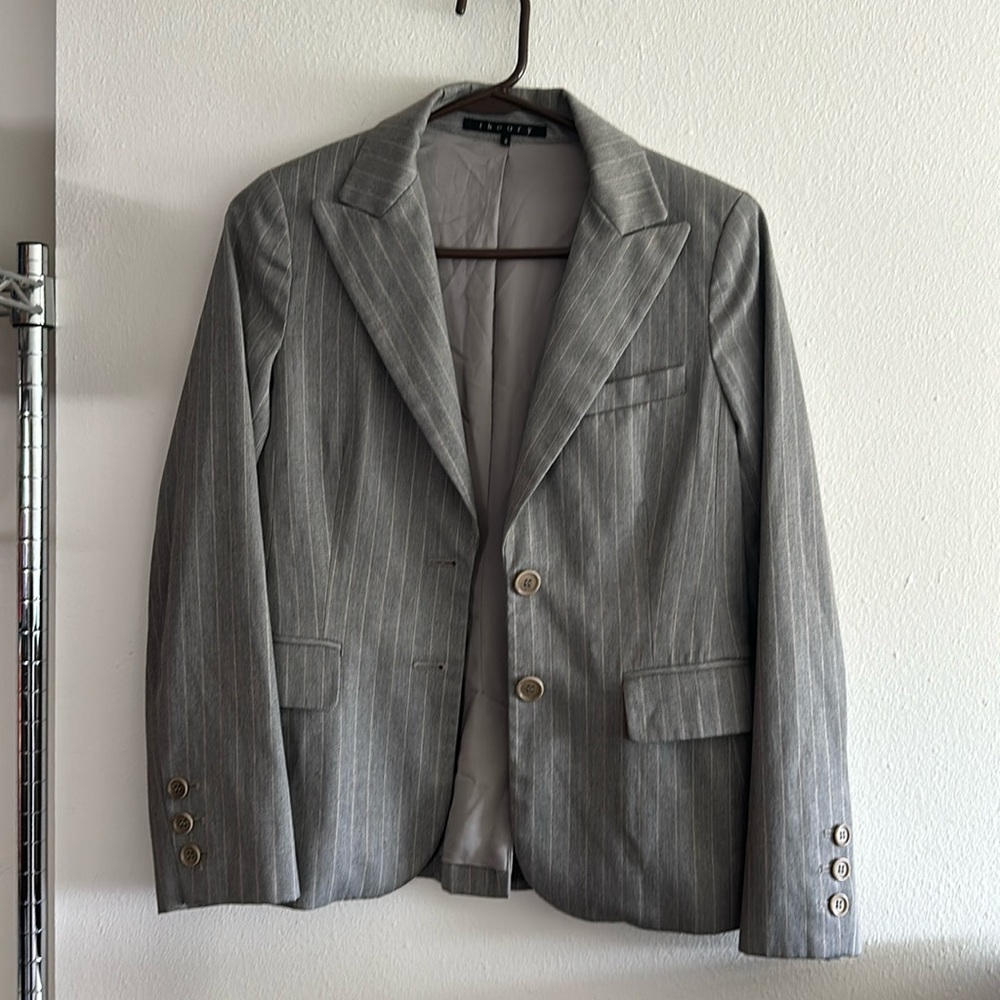 Women’s grey theory small blazer jacket